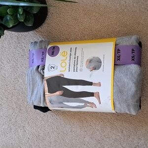 Lole 2 Pack Lounge Pants Women's XS Grey Black Relaxed Fit Pant Stretch Jogger